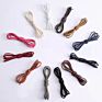 Chinber Cotton Waxed Leather Shoes Laces round Sneaker Shoelace String