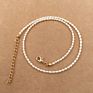 Choker Necklace Mini Rice Freshwater Pearl for Women 14-22 Inch ,3 Mm Beaded Necklaces Wedding Women's Gift Party Engagement