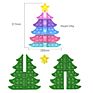 Christmas Tree Fidget Popper Snowflake Puzzle It Toy Push Popping Bubble Xmas Gift Sensory Squeezing Toy