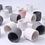Circle Cement Flower Pots Nordic Concrete Decorative Table Flower Pots in White Pot Flower Garden Hotel
