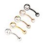 Classic 1Pcs 14G Clear Zircon Belly Button Rings for Women Gold Colorful Stainless Steel Belly Rings Piercing Jewelry
