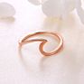 Classic Design 925 Sterling Silver Wave Ring for Women