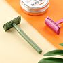 Classic Eco Friendly Reusable Metal Safety Razors Double Edge Women Shaving Razors