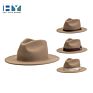 Classic Man Spring Autumn Short Brim Premium Real Wool Fedora Hats