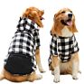 Classic Multicolor Plaid Soft Fabric Dog Hoodie Small Medium Dog Sweater Autumn and Pet Apparel