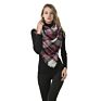 Classic Womens Tassel Plaid Scarf Warm Soft Chunky Large Oversize Square Cashmere like Blanket Wrap Shawl Scarves