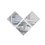 Clear Decorate Square Silver or Golden Reflective Mirrored Acrylic Sticker Wall Mirror for Living Room