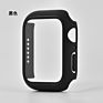 Clear Hard Pc Case with Tempered Glass Screen Protector for Apple Watch Series 4 5 6 Se 40 42 44Mm