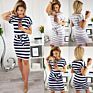 Clothing Dresses Stripe Lacing Women Dresses Party Women Dresses