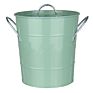 Color Metal Pet Food Storage Bucket Cover with Handle for Pet Waterproof Storage Galvanized Iron Pet Food Barrel