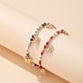 Color Rice Bead Beach Anklet Two-Piece Set European and American Jewelry Butterfly Pendant Handmade Anklet