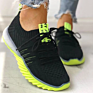 Colorblock Breathable Knitting Women's Tennis Shoes Lace up Woven Air Cushion Sneakers Sports Running Shoes