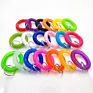 Colorful Spring Wrist Coil Keychain Stretchable Plastic Wrist Keychain Bracelet