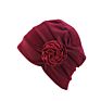 Colorful Women Chemo Cap Turban Headwear Church Hat Plain Single Flower Beanie