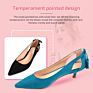 Comfortable Rubber Stud Ultra Low Woman's Kitten Pointed Sandals Heel Pumps Women Shoes