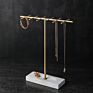 Copper Commercial Hanging Display Organizer Rack Metal Gold Jewelry Rings Earrings Necklace Jewelry Storage Stand
