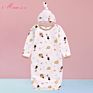 Cotton Jersey Newborn Sleeping Bag 0-6M Baby Safe Sleep Sack Knotted Baby Gown Unisex Newborn Baby Sleeping Bag