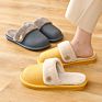 Couple Warm Cotton Slippers Household Waterproof Non-Slip Removable Slippers