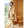 Cream Color Retail Stock a Lot Womens Quilted Long White Duck down Puffer Jacket