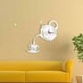 Creative Diy Acrylic Coffee Cup Teapot 3D Wall Clock Decorative Kitchen Wall Clocks Living Room Dining Room Home Decor Clock