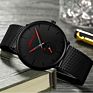 Crrju 2150 Men Original Stainless Steel Mesh Strap Simple Quartz Analog Charm Wrist Watches