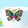 Crystal Butterfly Keychain Full Rhinestone Key Chain for Women Girl Car Handbag Bag Charm Pendant Key Ring