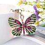 Crystal Glittering Full Rhinestone Car Bag Accessories Butterfly Girl Key Chains