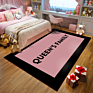 Crystal Velvet Luxury Soft Flamingo Decoration Square Pink Carpets Bedroom Rugs