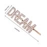 Crystal Words Hair Pins Glitter Letter Bobby Pins Metal Bling Barrettes Hairgrips Rhinestones Letter Hair Clips