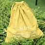 Customised Soft Washing Durable Organic Cotton Tote Draw String Shoe Bag Small Foldable Canvas Cloth Drawstring Bag with Logo