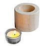 Customizable Wooden Candlestick with Glass Cup for Candles Holder
