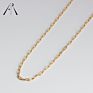 Customization 18K Gold Plated S925 Silver Paperclip Chain Paper Clip Necklace for Women's Necklace