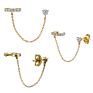 Customize Jewelry Cz Long Chain Ear Cuff Studs Delicate Earring Designs