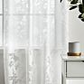 Customize Polyester Dolly Floral Burnout Pattern Ready Made Curtain with Grommet Eyelets for Living Room