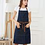 Customized Denim Apron Design Canvas Aprons for Kitchen Apron Adjustable Bib