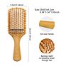 Customized Eco-Friendly Biodegradable Long Handle Natural Bamboo Wood Massage Scalp Air Paddle Hair Brush