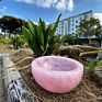 Customized Natural Hand Carved Crystal Bowl Gemstone Healing Folk Crafts Rose Quartz Sink