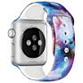 Customized Tie Dye Printed Smart Rubber Strap Flower Stripe Leopard Print Silicone Watch Band Strap for Apple Iwatch Se 6