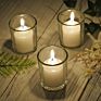 Customized Wedding Decoration Tea Light Holder Set Clear Glass Votive Candle Holder Set