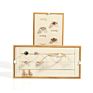 Customized Wooden Full Set of White Leather Jewelry Display Tray for Ring Necklace Earring