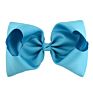 Cute 8 Inch Grosgrain Solid Color Bowknot Hair Bows with Clips Handmade Price Kid Girls Hair Accessories