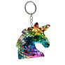 Cute Bling Sequins Unicorn Keychain Handbag Charm Decor Keyring Keyfob