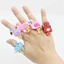 Cute Cartoon Soft Pvc Mermaid Ring for Girls Kids Promotional Gifts Unicorn Children Finger Toy Silicone Rings