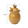 Cute Ceramic Beehive Honey Jar with Dipper