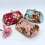 Cute Floral Buckle Coin Purses Vintage Pouch Kiss-Lock Change Purse Wallets