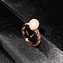 Cute Moon Pearl Pendant Necklace Bracelet Ring Earrings Female Luxury Bridal Set for Women Vintage Rose Gold Jewelry Set