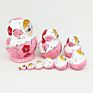 Cute Russian Matryoshka Nesting Dolls Hand Painted 10Pcs Flower Dolls Wooden Toys Birthday Gifts for Kids