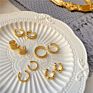 Cz Diamond Simple Ear Cuffs 18K Gold Plated Clip on Earrings Non Pierced for Women