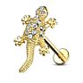 Cz Paved Lizard Top Labret Conch Tragus Helix Cartilage Earring Studs Piercing Jewelry