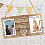 Dad Present - Daddy and Kids Wood Rustic Picture Frame